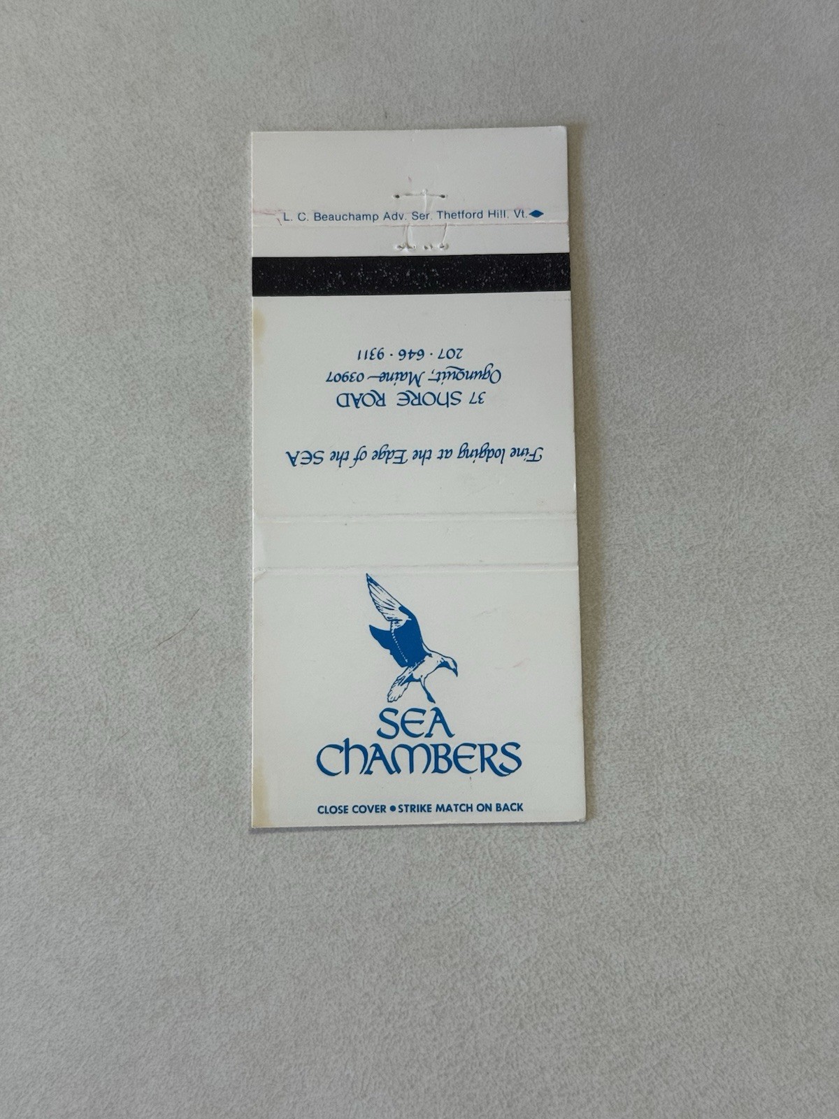 Sea Chambers Ogunquit Maine Matchbook Cover 343