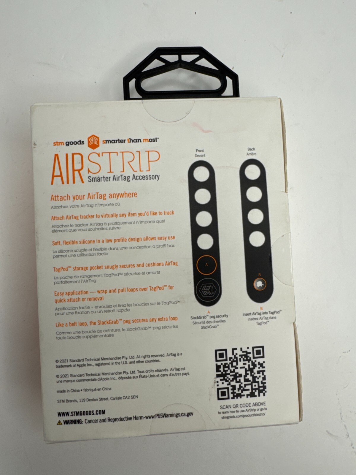 AirStrip for AirTag - Protective Loop Holder / Mount for Apple AirTag