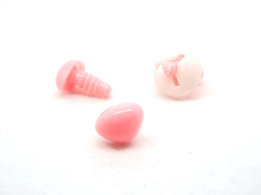 20 pcs 6mm Plush Stuffed Animal Crochet Amigurumi Animal PINK Noses & Washers