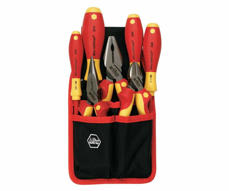 Wiha Tools 32985 Insulated Industrial Pliers and Screwdriver Set 7 Piece