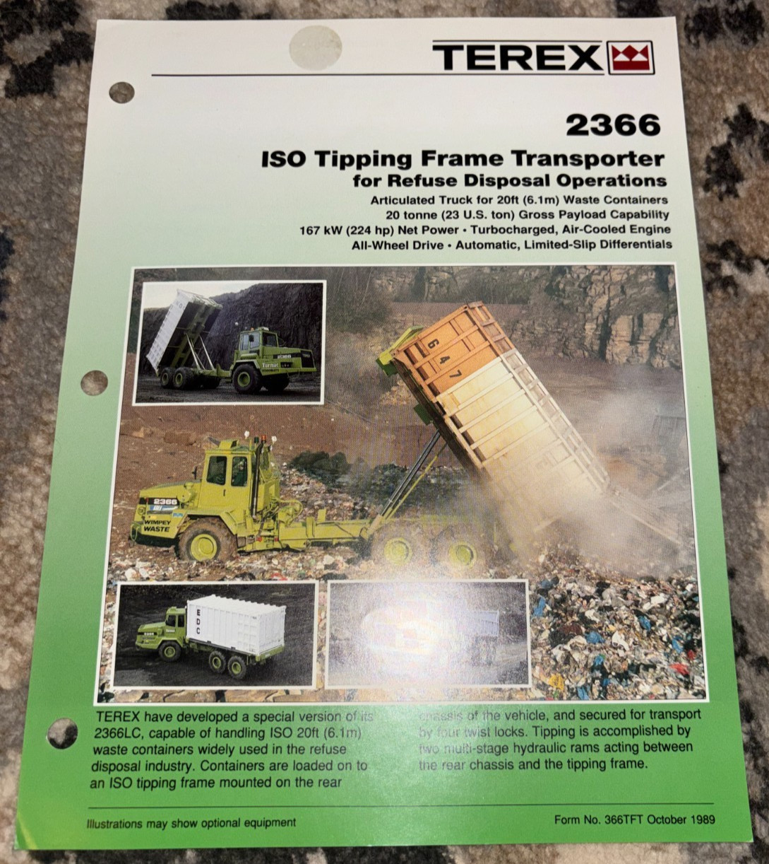Terex 2366 ISO Tipping Frame Transporter Brochure AMIL25