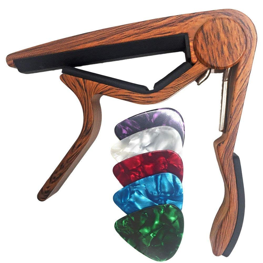 WINGO Classical Flat Guitar Capo for Nylon String Rosewood