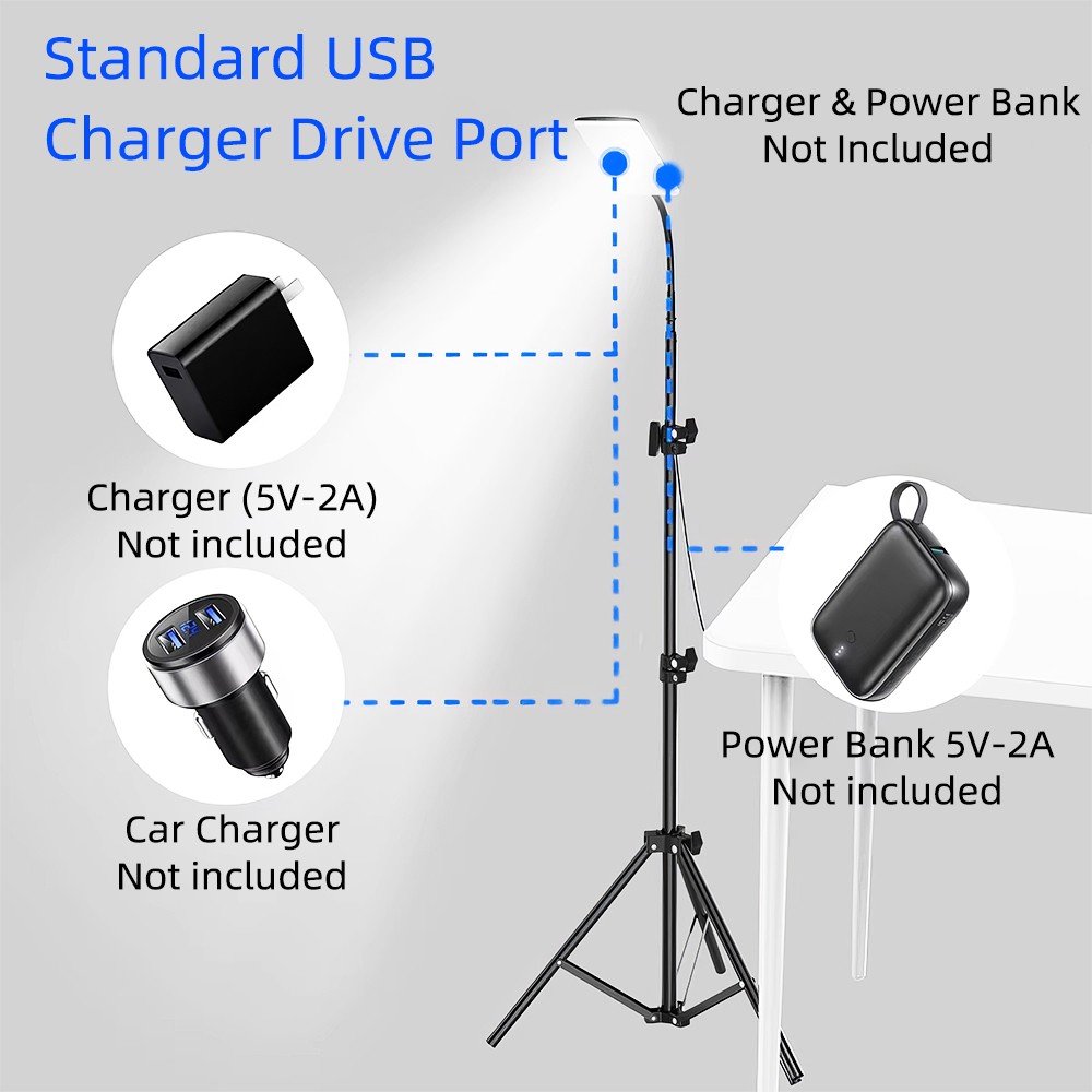 Outdoor Camping Light Super Bright LED Grill Light Work Light With Stand Tripod