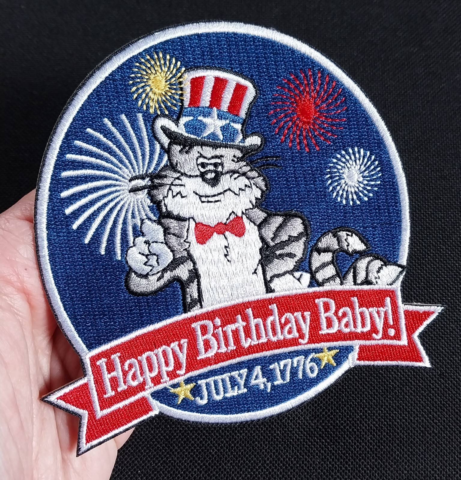 US Navy F-14 TOMCAT "Happy Birthday Baby! July 4, 1776" Embroidered PATCH
