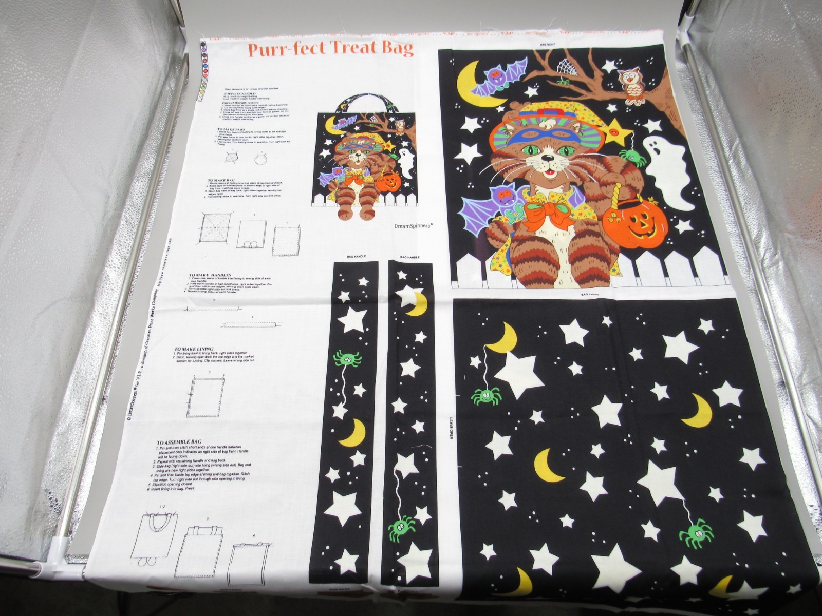 Dream Spinners Glow in the Dark Purr Fect Halloween Plush Treat Bag DIY Vintage
