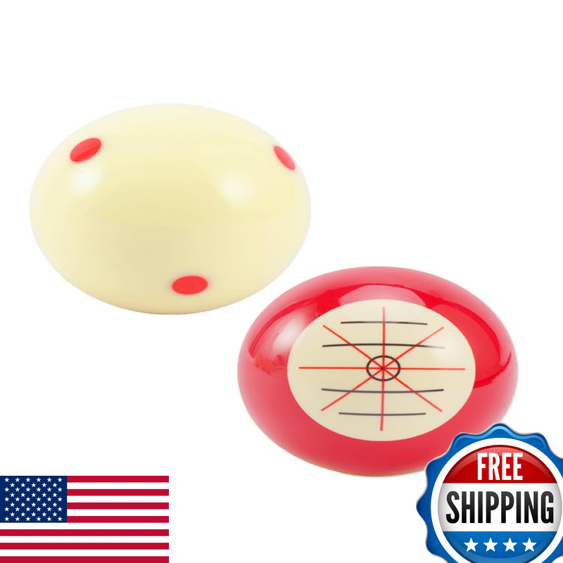 Qwlwbu 2Pcs Billiards Cue Ball Practice Training Cue Ball Professional Billiard