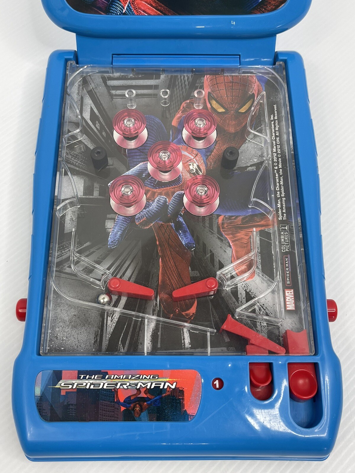 Marvel Comics The Amazing Spider Man Electronic Tabletop Pinball Game 2012 *READ