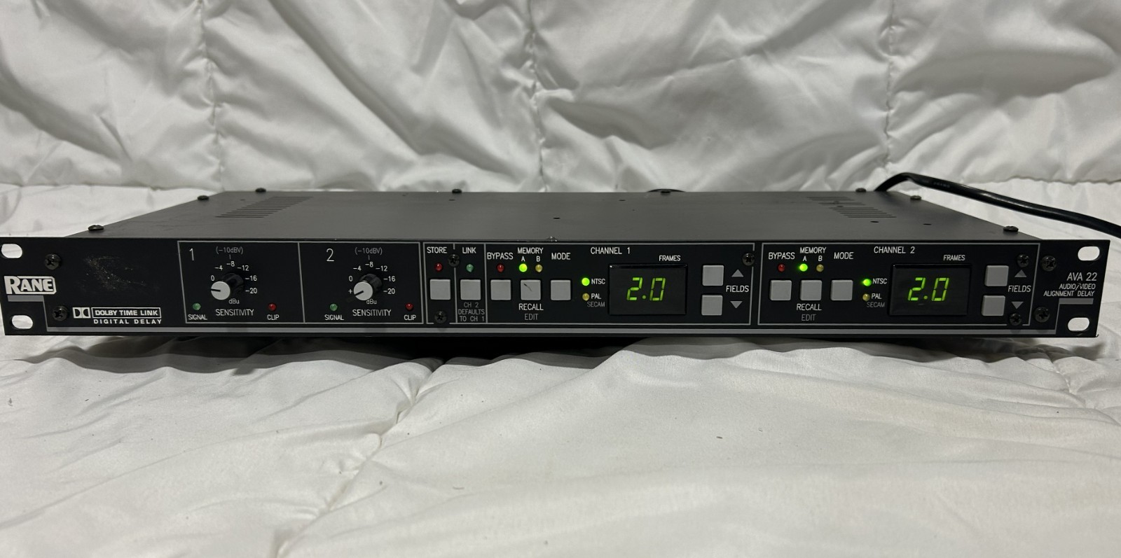 RANE AVA 22 AUDIO/VIDEO ALIGNMENT DELAY TESTED NO POWER SUPPLY