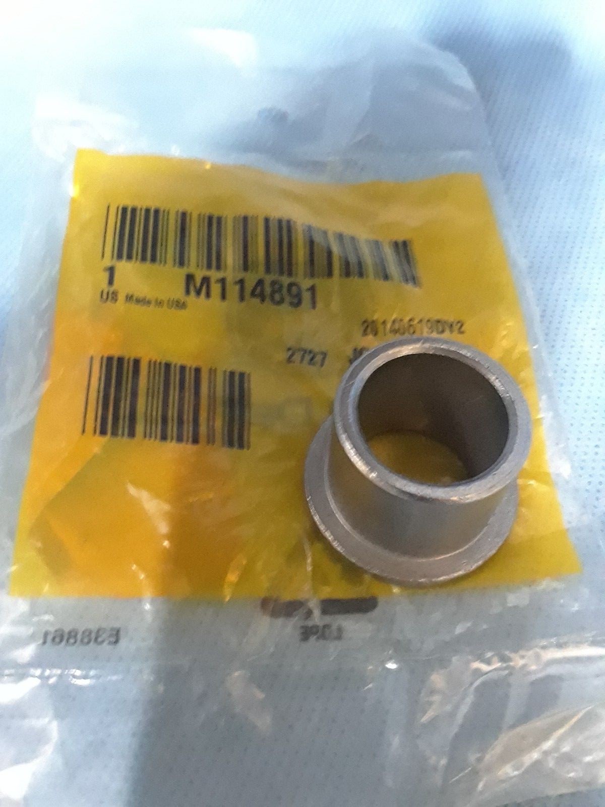 John Deere Original Equipment Bushing STEERING SHAFT  #M114891 STX38,STX46,