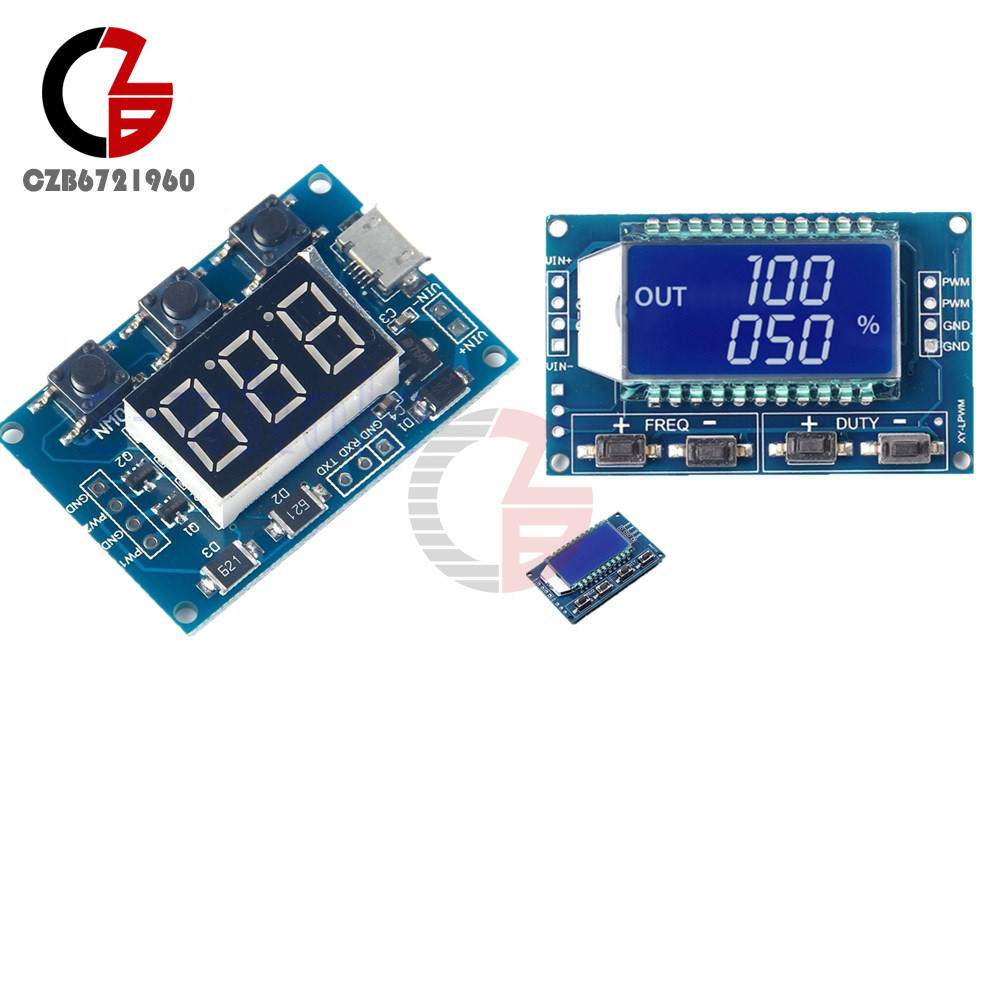 HW753 Pulse Frequency Duty Cycle 2CH LED Square Wave Signal Generator Module