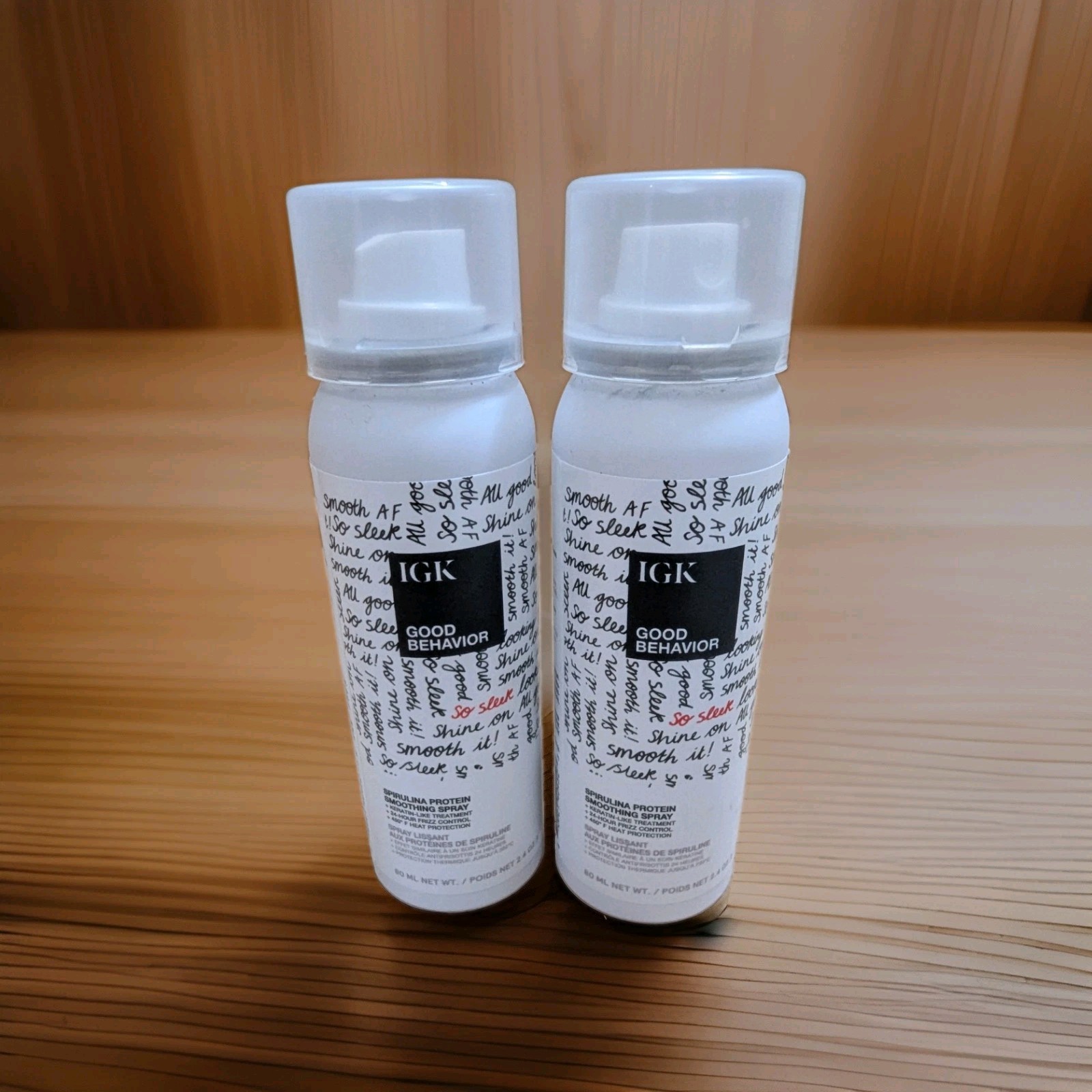 qty 2 IGK Good Behavior Spirulina Protein Smoothing Spray
