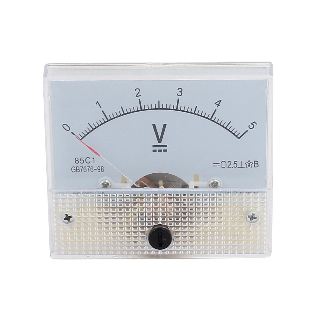 DC 0-5V Fine Tuning Dial Panel Analog Voltage Meter Voltmeter Class 2.5