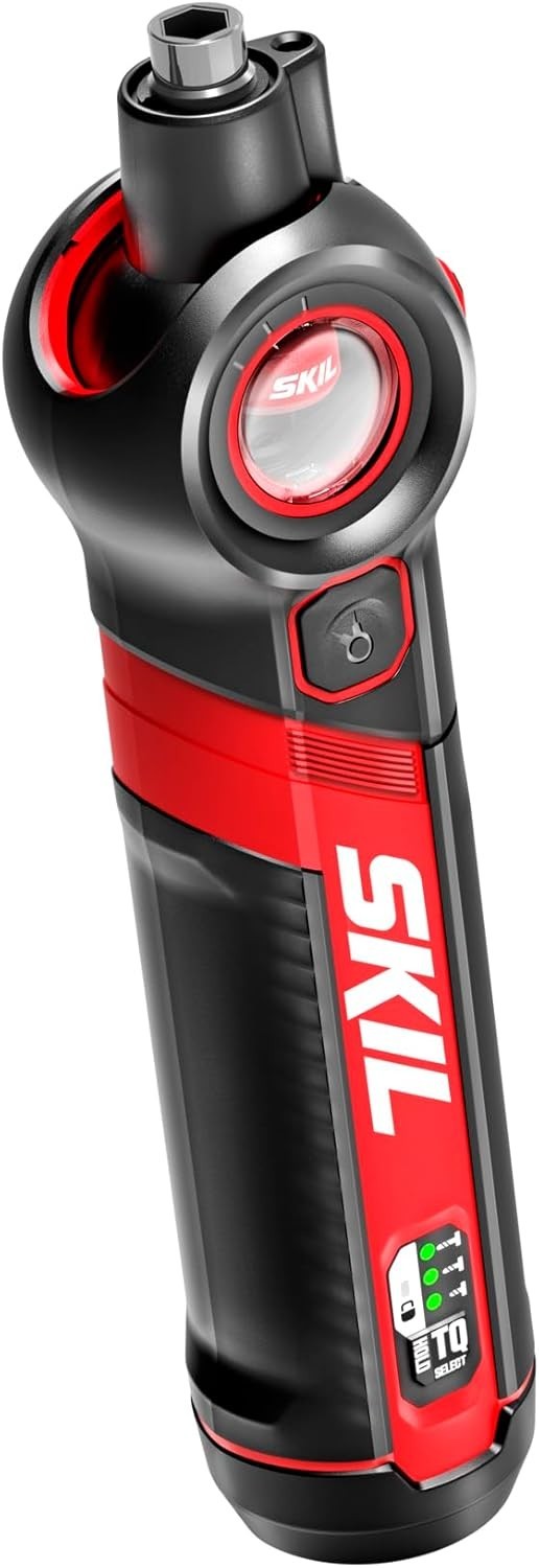 Ergonomic 4V Screwdriver with USB-C Charging, Pivoting Head & Torque Settings