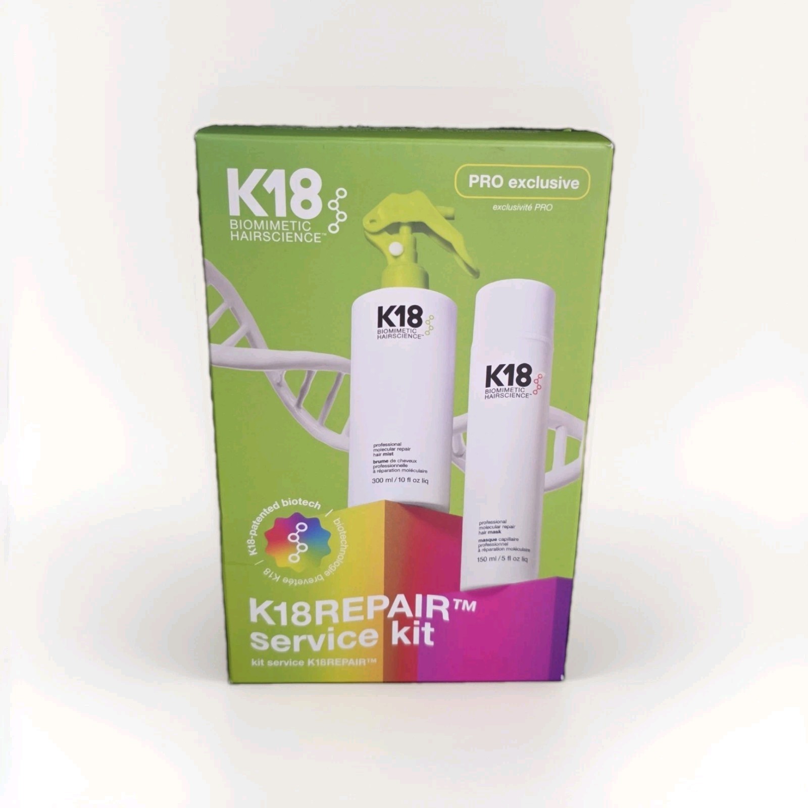 K18 Repair Service Kit, Repair Mist 10 Oz & Hair Mask 5 Oz New In Box