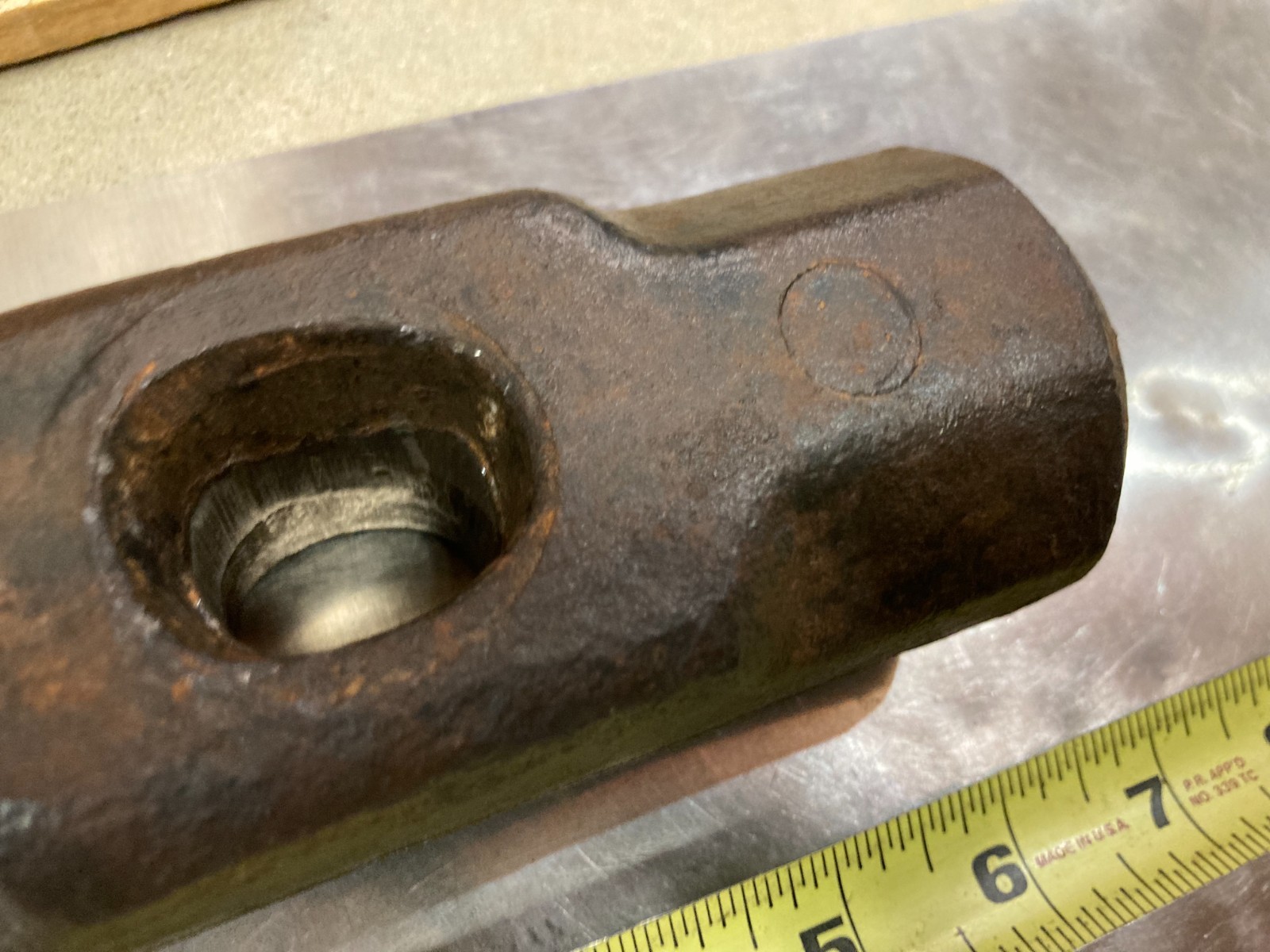 Vintage USM 8lb Sledge Hammer Head Octagonal Shape. Double stamped.