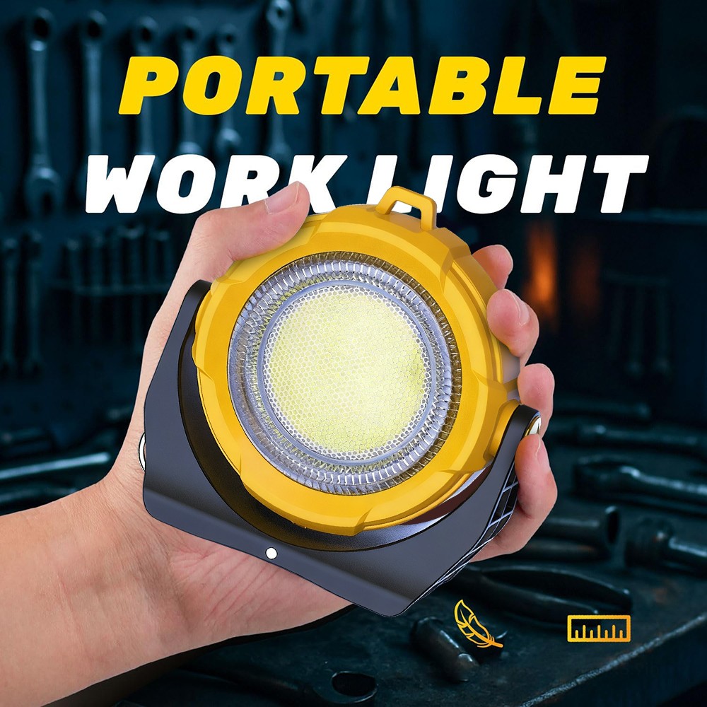 Portable LED Solar Work Light USB Rechargeable Emergency Worklight Security Lamp