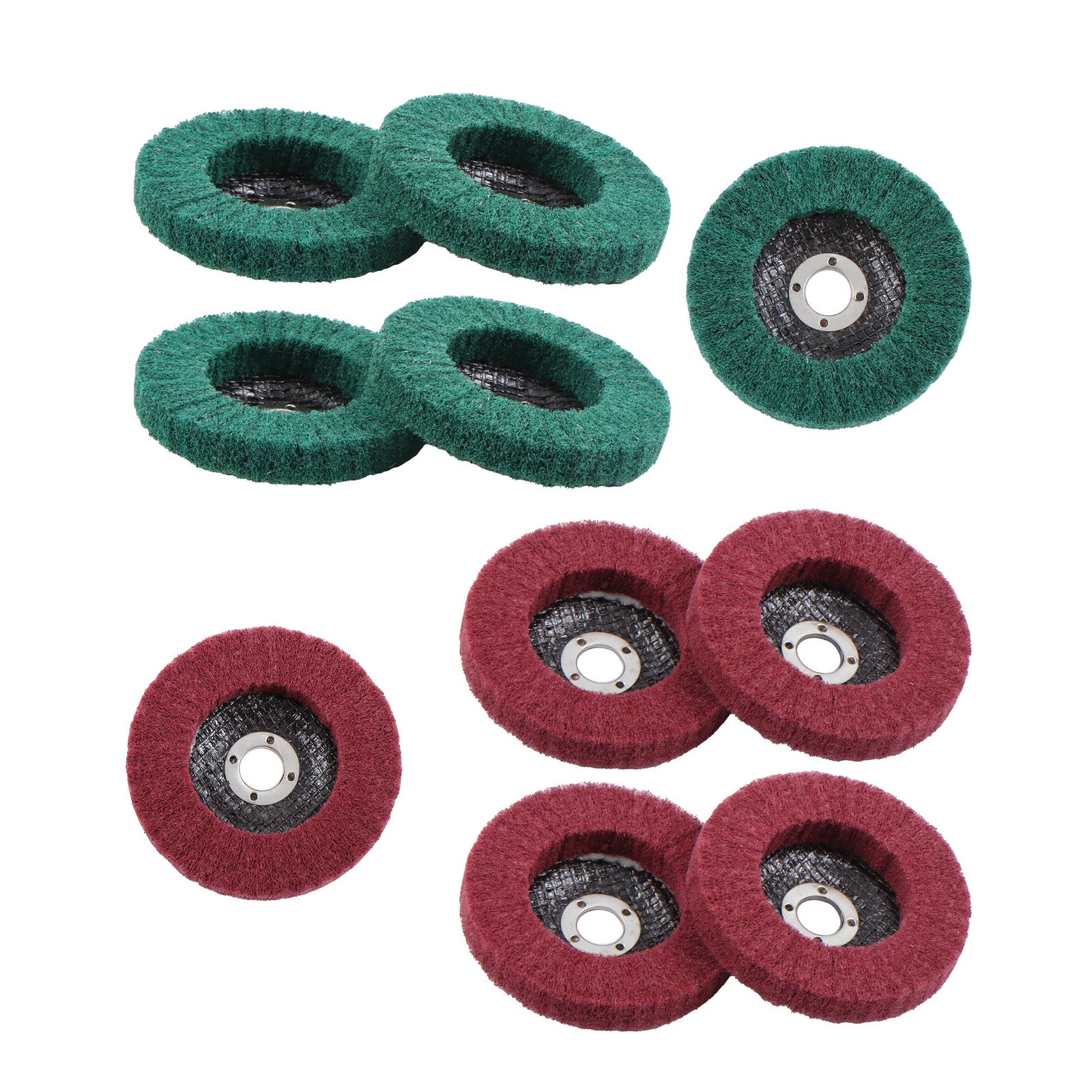 10 Pack 180 & 320 Grit Scour Flap Discs Set for Angle Grinder (4" x 5/8")