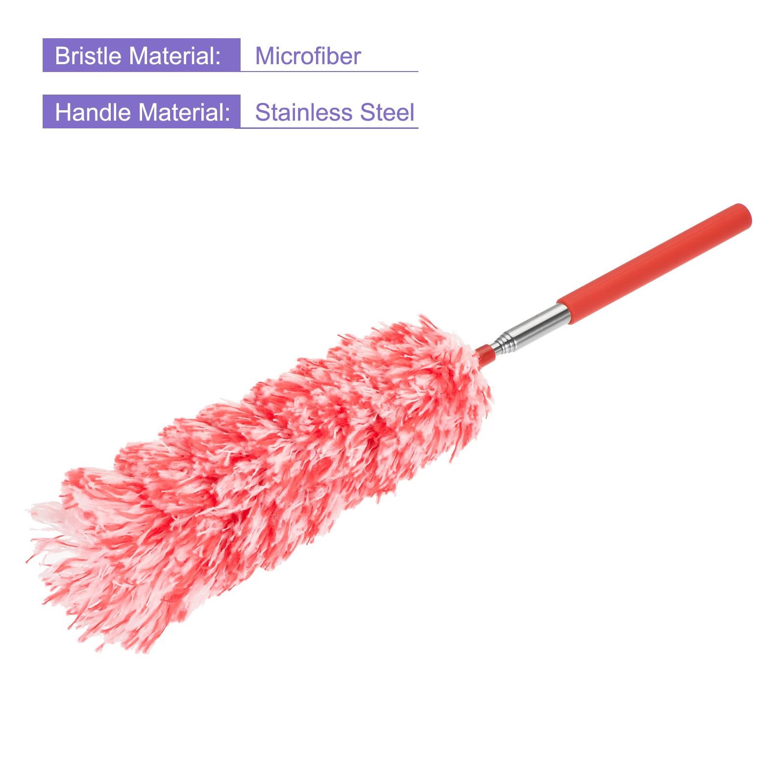 Microfiber Duster 13.8 to 32.7 Inch Extendable Dust Brush, Red