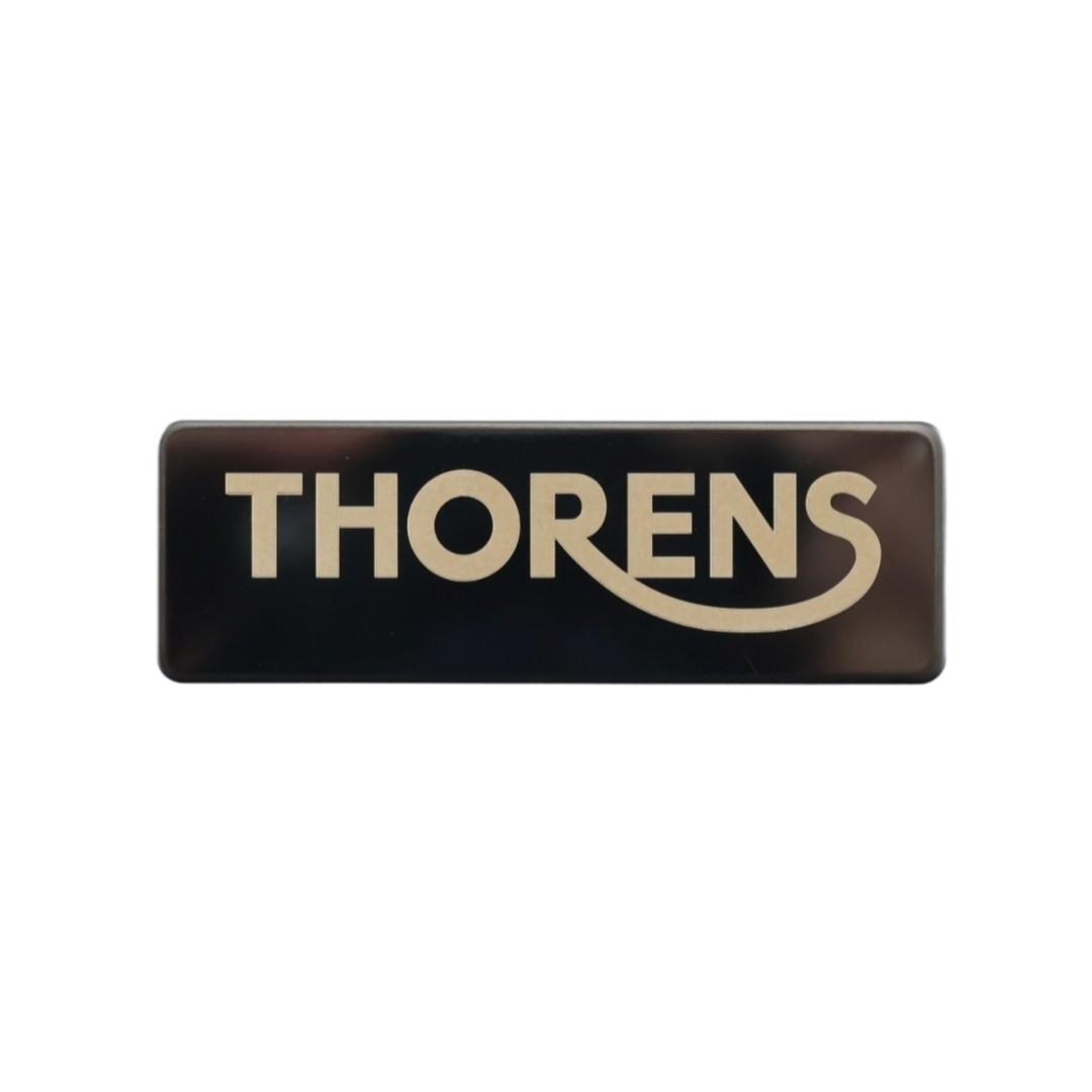 Thorens stainless steel customize Logo Badge 60mm(2.36")X20mm(0.78") Dark Grey