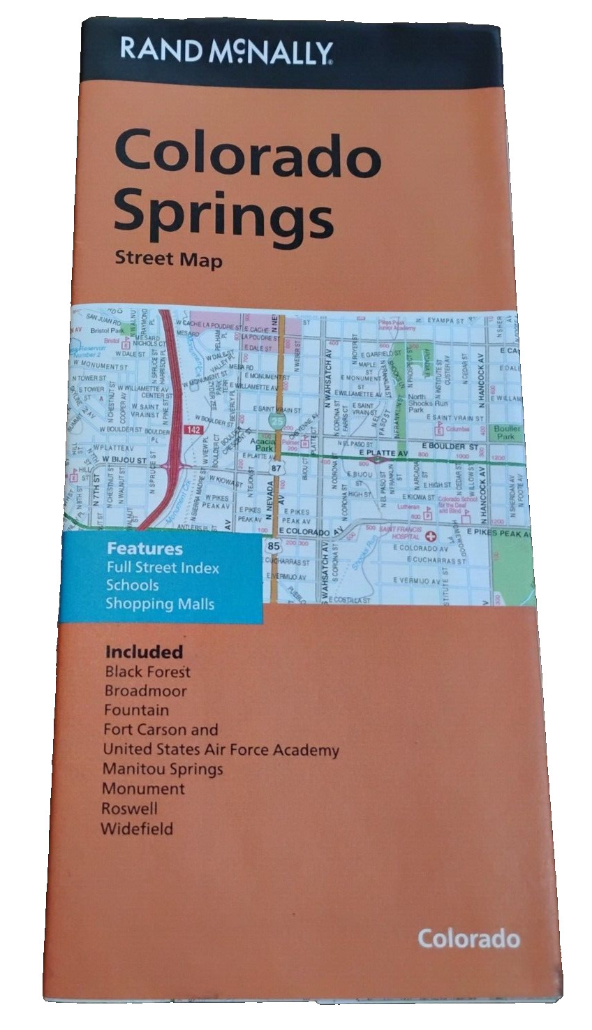 Colorado Spring Street Map by Rand McNally