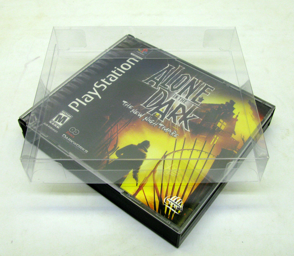 1x SONY PLAYSTATION ONE PS1 CIB DOUBLE CD - CLEAR PROTECTIVE BOX PROTECTOR CASE