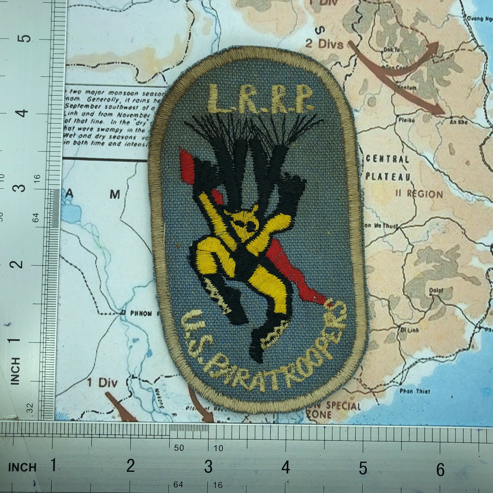 Ghost Recon , US RANGER AIRBORNE , LRRP PARATROOPERS ,  Vietnam W PATCH
