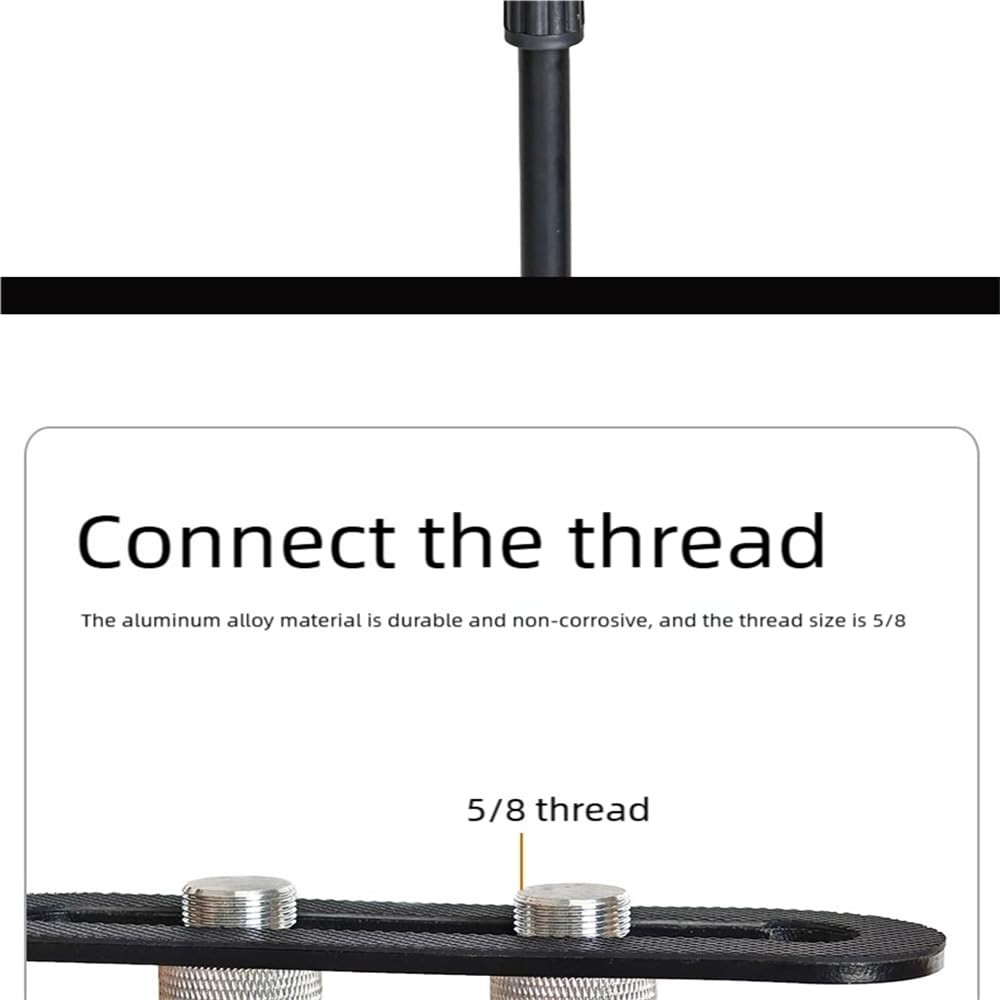 CH4 Mini 4 Mic Mount Bar 5/8Inch Thread Fits Microphone Stand Boom Arm Hold