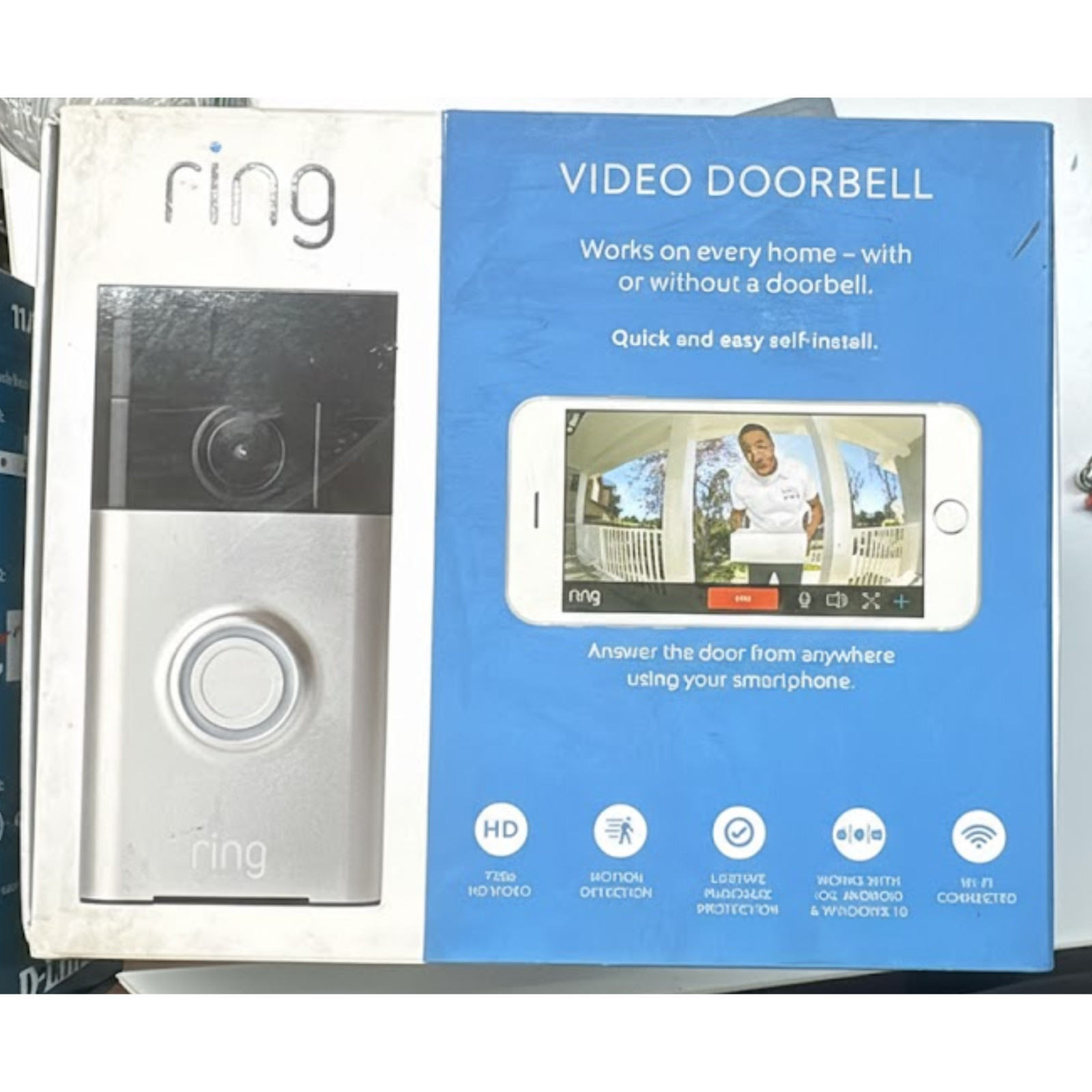 Ring Video Doorbell 1st Gen 720p HD WiFi Smart Doorbell Camera Motion Detection