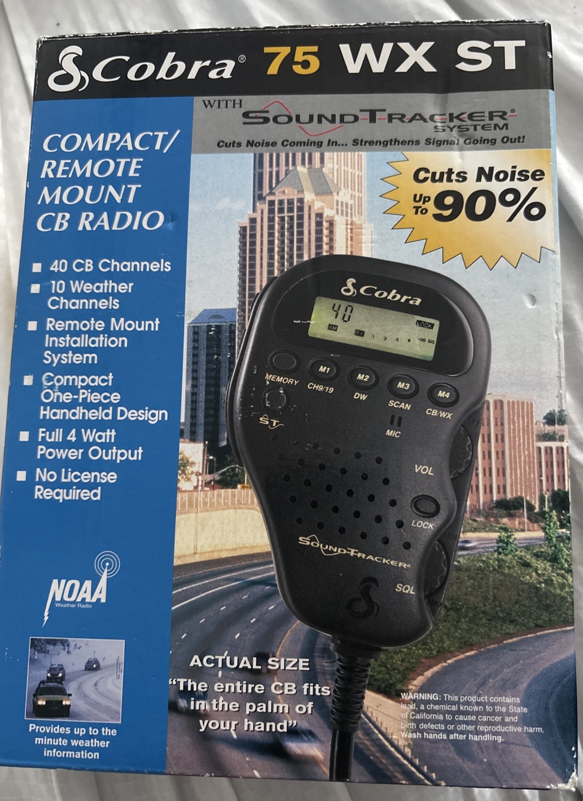 Cobra 75 WX ST Handheld CB Radio - SoundTracker NOAA - Open Box Complete
