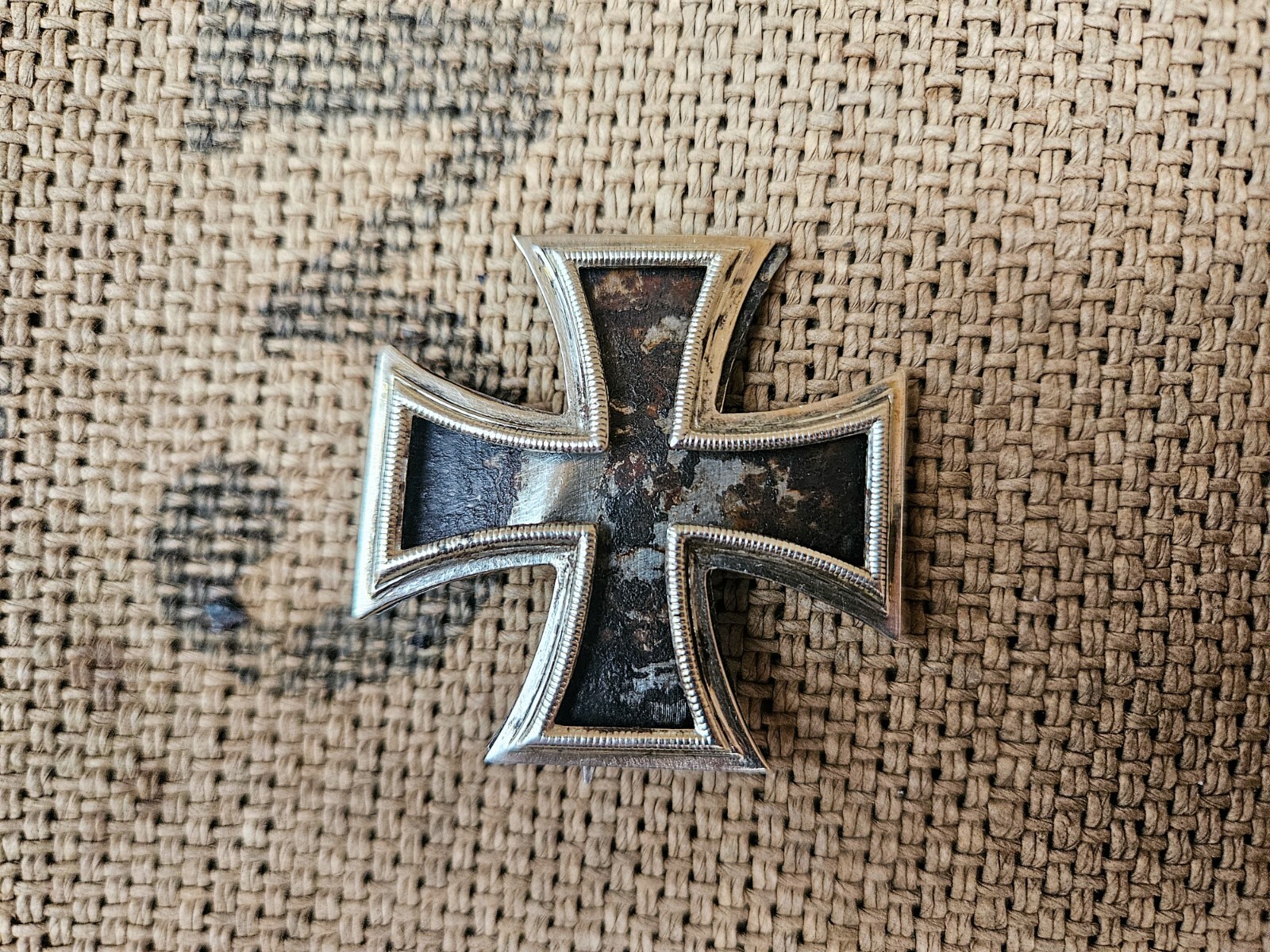WW2 ORIGINAL GERMAN IRON CROSS EKI FRAME RELIC of 18. Armee from KURLAND