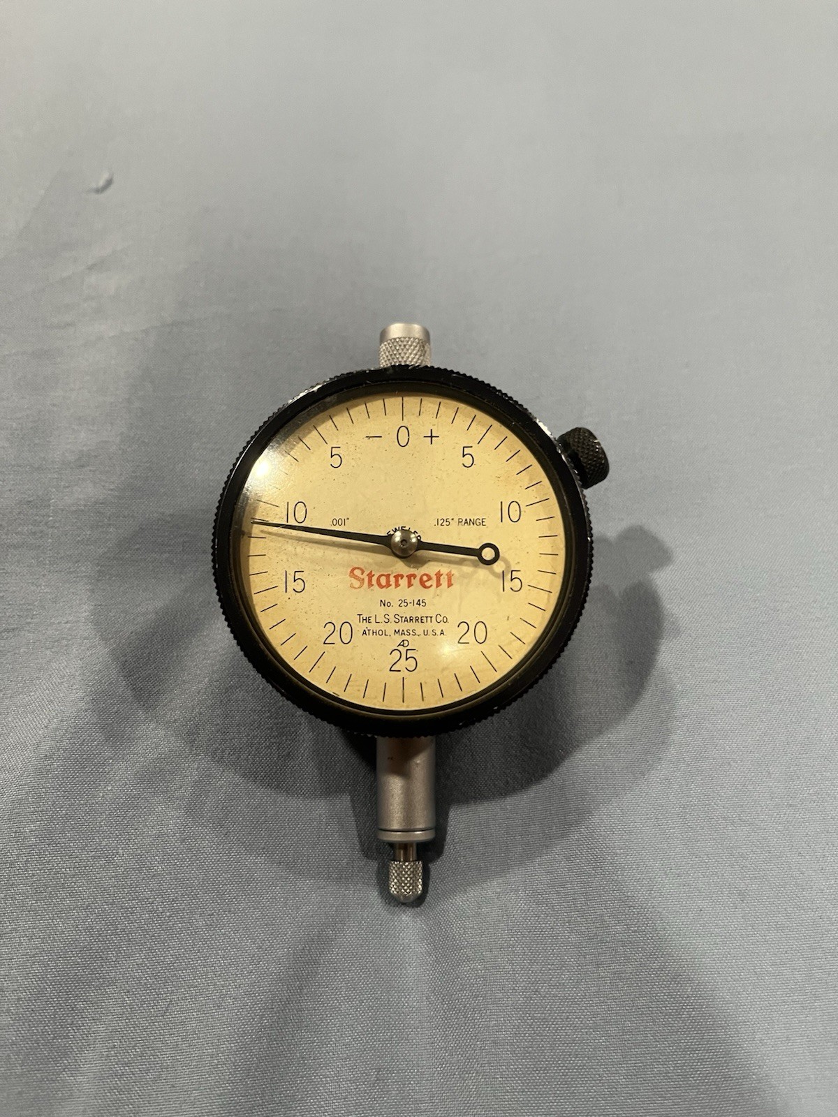Starrett 25-145 Dial Indicator 0.001 Graduation/.125 Range