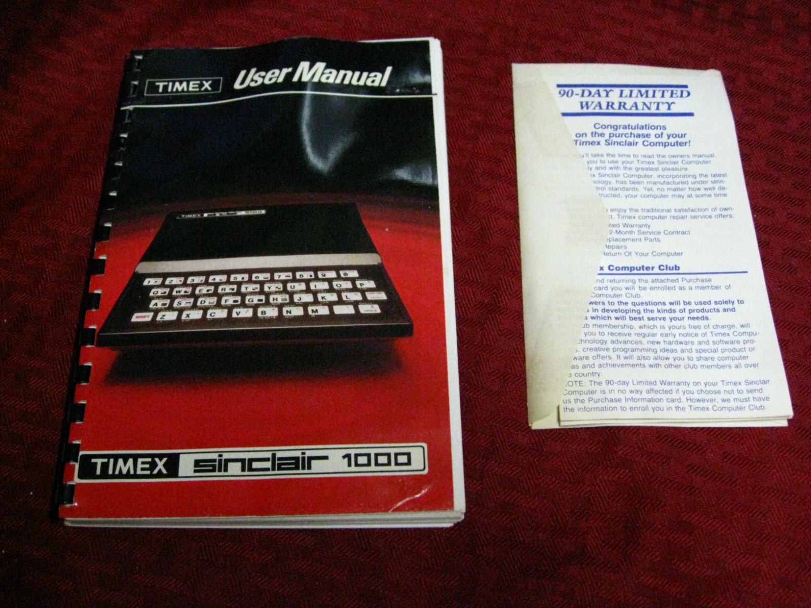 Vintage Timex Personal Computer Sinclair 1000 + Box +manual
