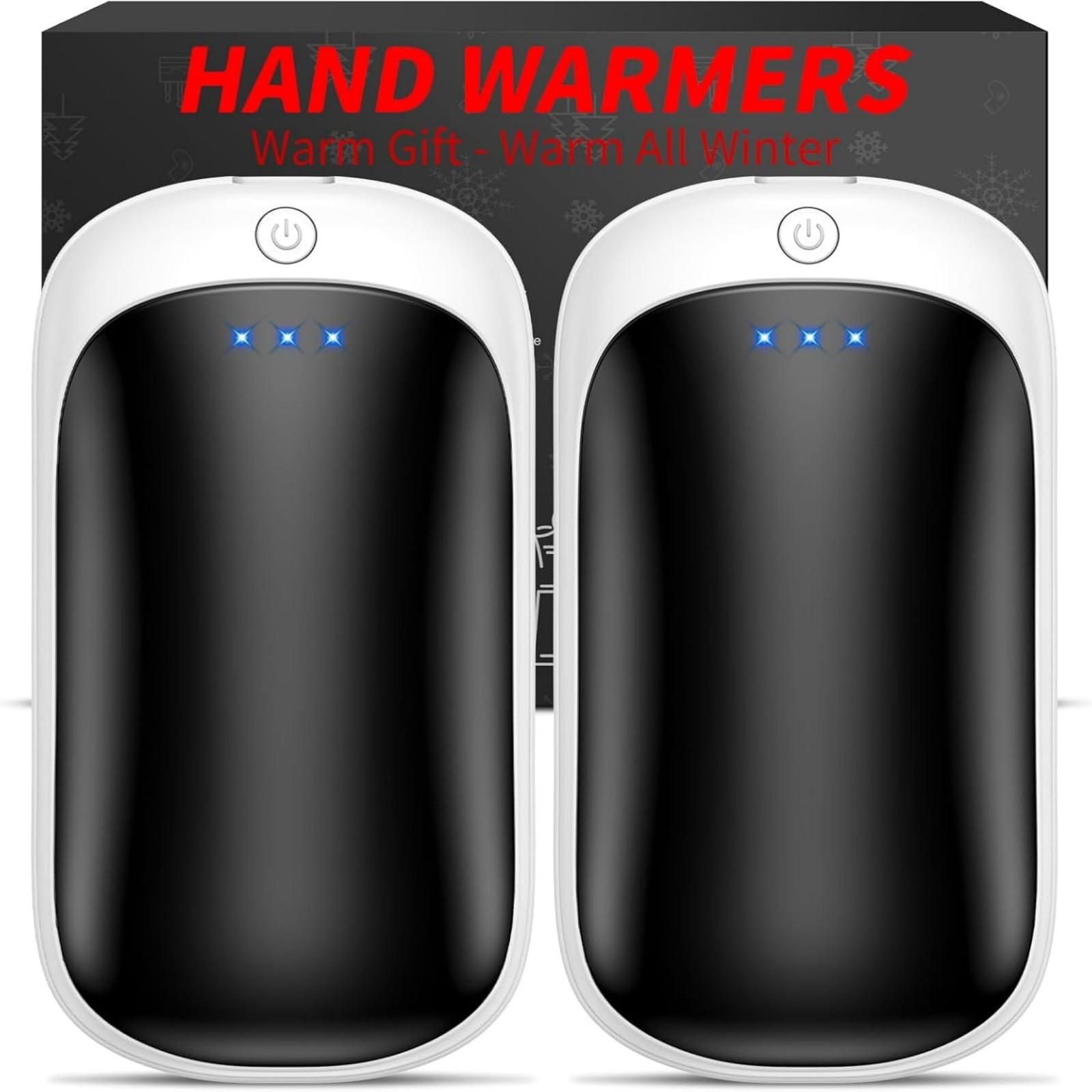 2 Pack Hand Warmers Rechargeable, Electric Hand Warmers Portable Reusable, 3S...