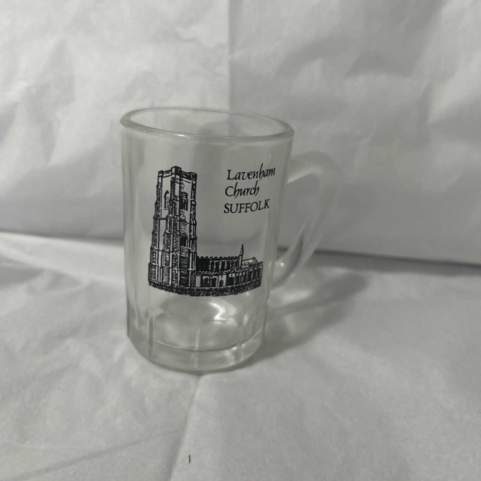 Lavenham Church- Church Pic on Clear- MugStyle Shotglass- 3"/2 Oz.- gorgeous