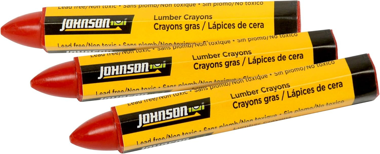 Level & Tool 40-0652 Red Lumber Crayons - 3/Pack