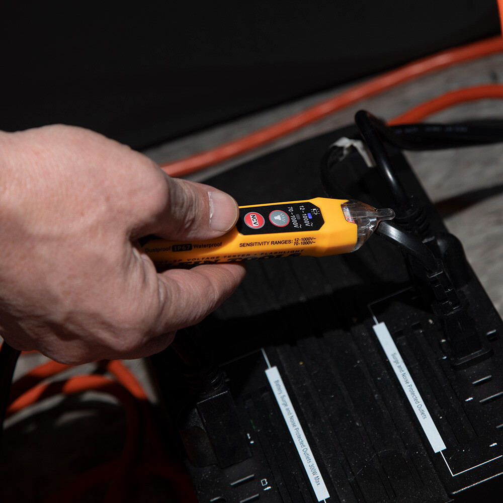 Klein Tools NCVT-3P Dual Range Non-Contact Voltage Tester with Flashlight, 12 -