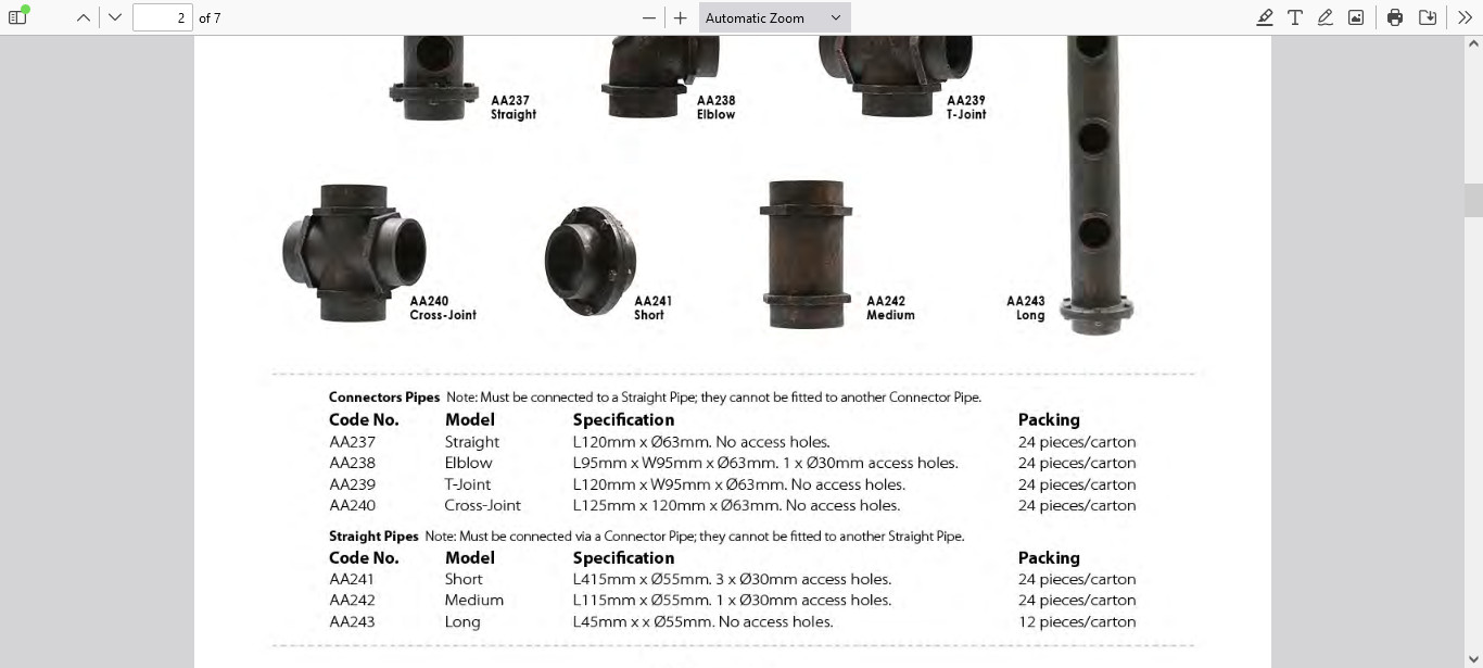 CLASSICA PIPE HIDE-OUT LONG STRAIGHT PIPE for TROPICAL SMALL FISH or HAMSTERS