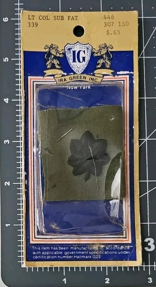 Vietnam US Army Lt Col Lieutenant Colonel Subdued Officer Rank Insignia Pair NOS