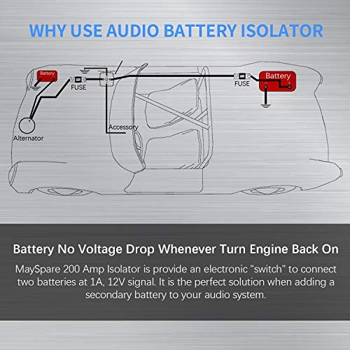 200 Amp Mobile Audio Continuous Relay and Battery Isolator High Current Relay