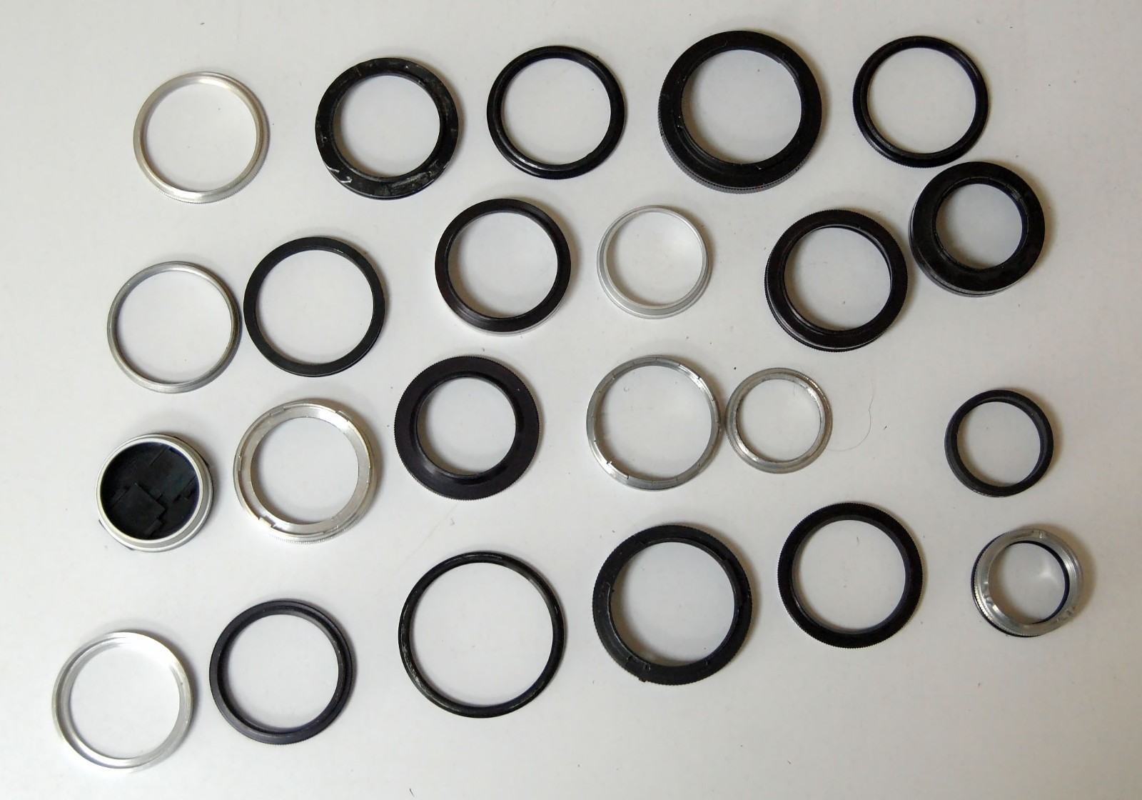 23 Assorted Photographic Filter Adapter Rings Series Holders Miscellaneous Parts