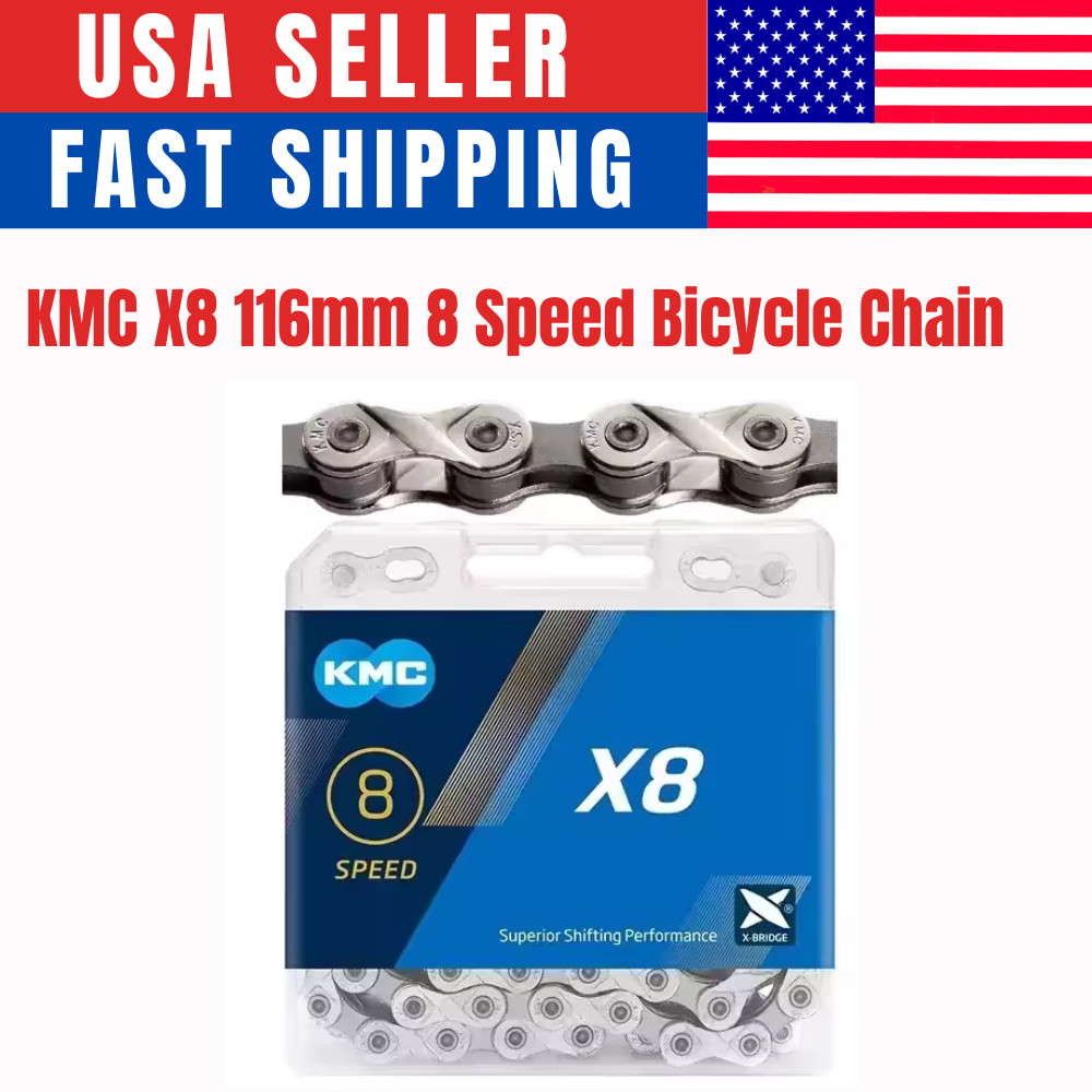 KMC X8 116mm 8 Speed EcoProteQ Edition X-Series Bicycle Chain For Shimano