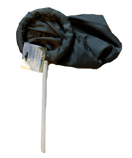 Small Padded Bird Parrot Catching Net (20cm) With 30cm Wooden Handle