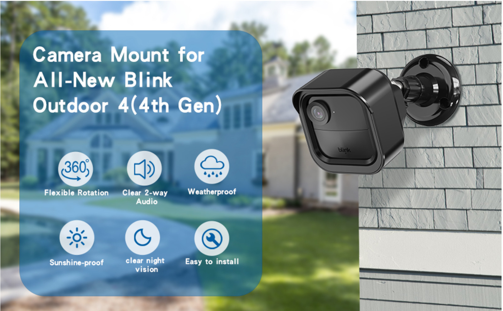 3 Pack All New Blink Outdoor & Indoor Wireless Home Security Camera System Mount