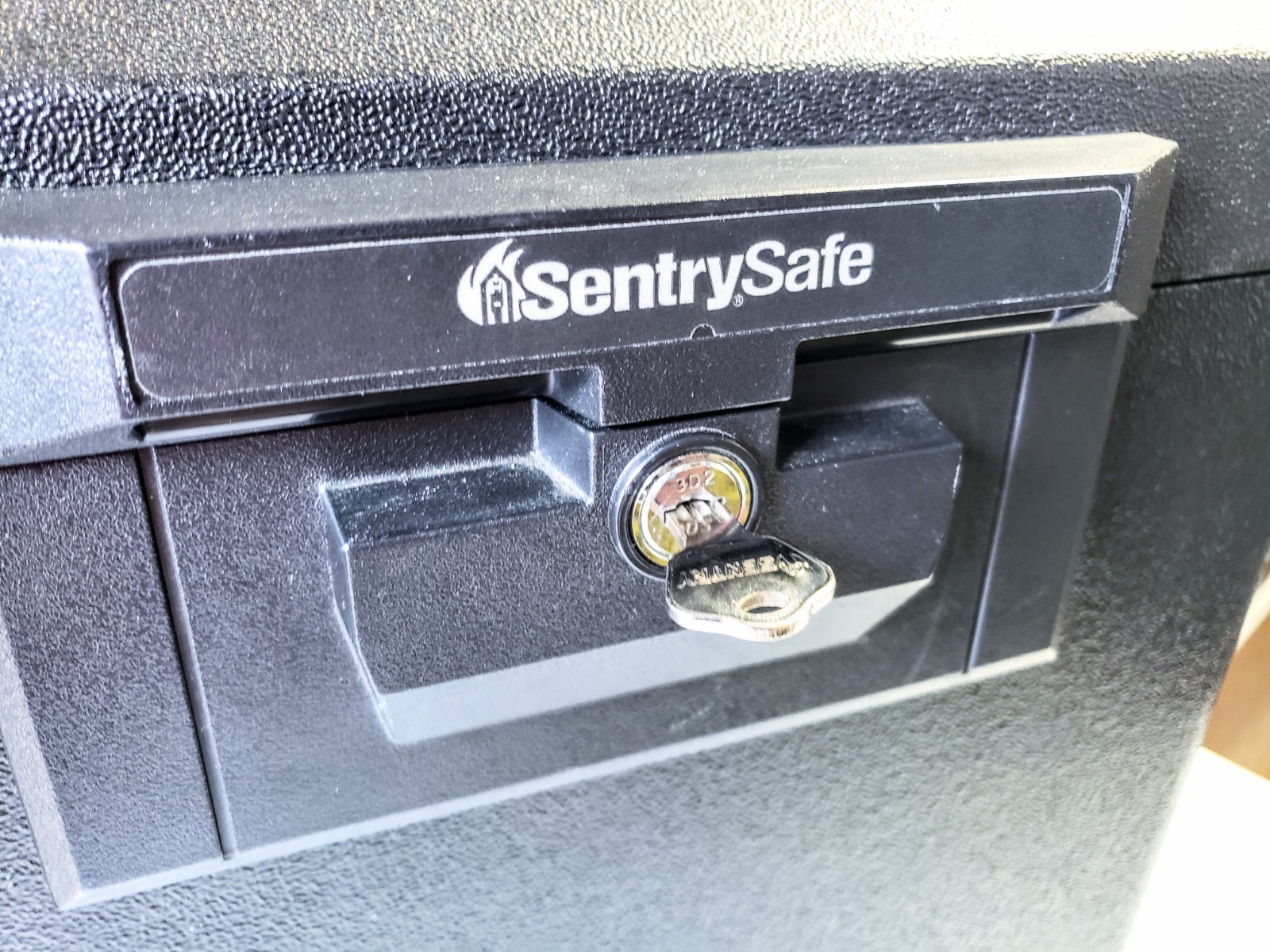 Sentry 1170 Fire Safe Security Box Chest Lockbox w/ Key Fireproof Black