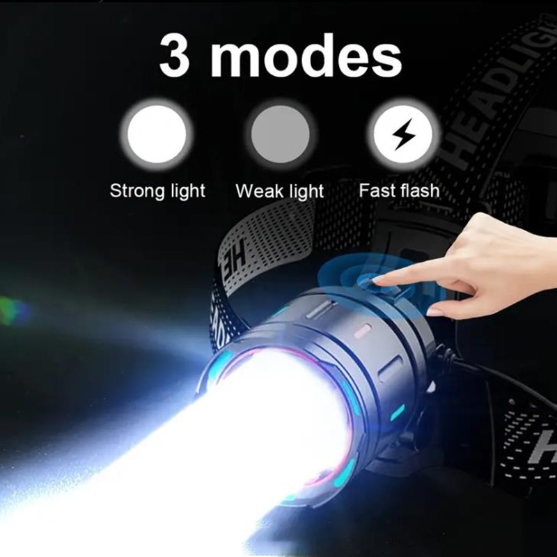 25000LM LED HEADLAMP Rechargeable Headlight Zoomable Head Torch Lamp Flashlight