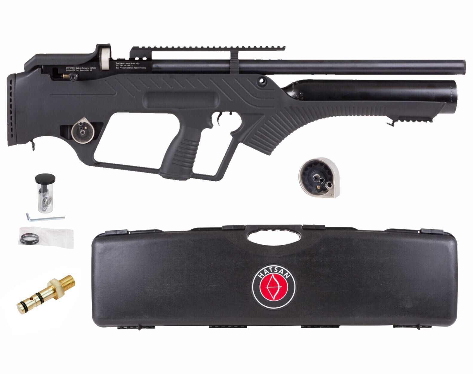 Hatsan BullMaster Bullpup Semi-Auto Side Bolt PCP .22 Cal Air Rifle w/ Hard Case