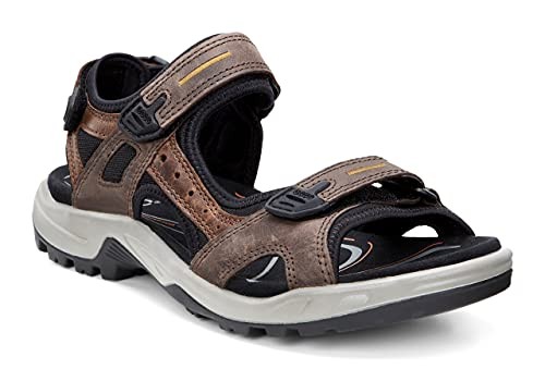 ECCO Men's Yucatan outdoor offroad hiking sandal, Espresso/Cocoa Brown/Black, 40