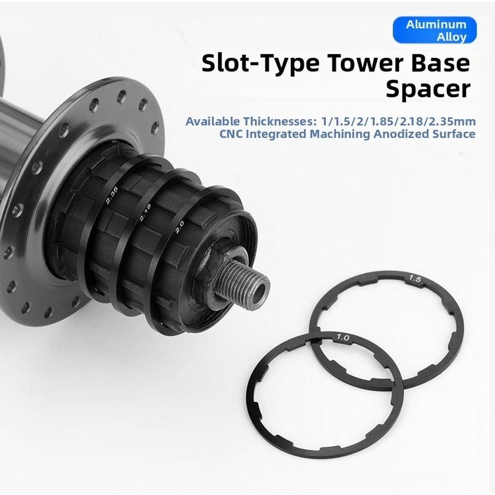 6061 Aluminum Hub Spacer Washers with Grooved Design for HG Freehub Bodies