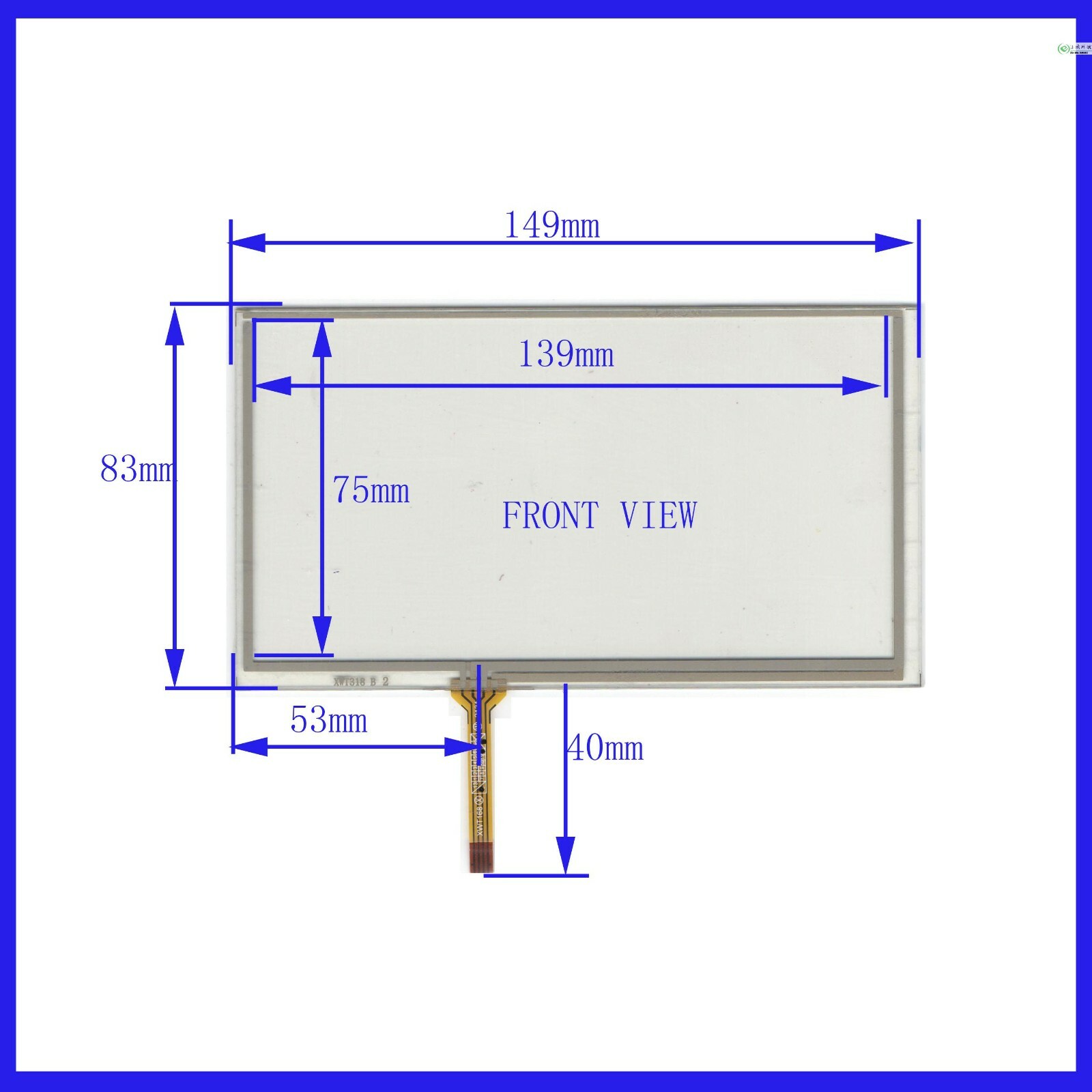 1PCS 4 line For JVC KW-NT1 Touch Screen Digitizer Glass Panel