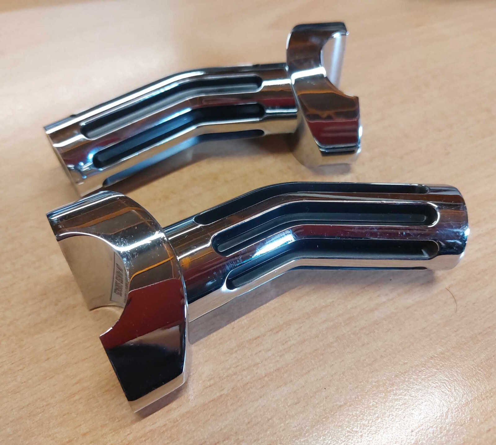 Custom Chrome Risers With Black Slots FXS FXB FXS FXSTC 1984-97 BC17237 - T
